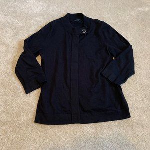 Banana Republic Cotton Blend Button Black Cardigan Size M
